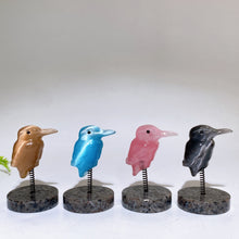 Cat's Eye Hummingbird on Spring with UV Reactive Yooperlite Base Free Form