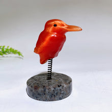 Cat's Eye Hummingbird on Spring with UV Reactive Yooperlite Base Free Form