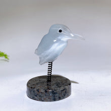 Cat's Eye Hummingbird on Spring with UV Reactive Yooperlite Base Free Form