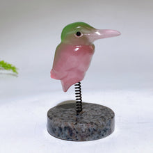 Cat's Eye Hummingbird on Spring with UV Reactive Yooperlite Base Free Form