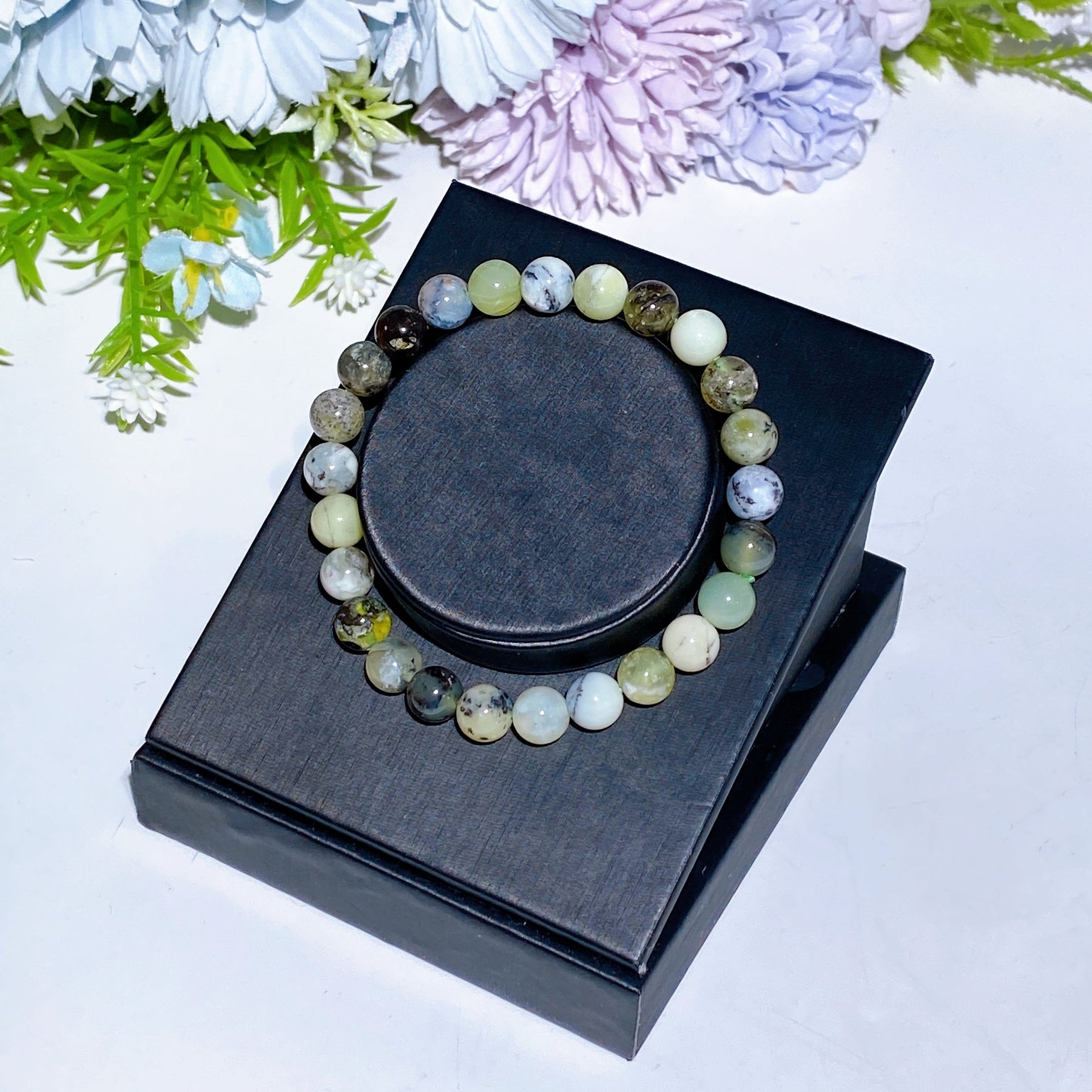 8mm Green Opal Bracelet