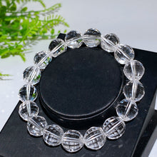 12mm Faceted Clear Quartz Bracelet