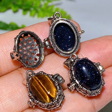 Copper Silver Plated Crystal Poison Pendant