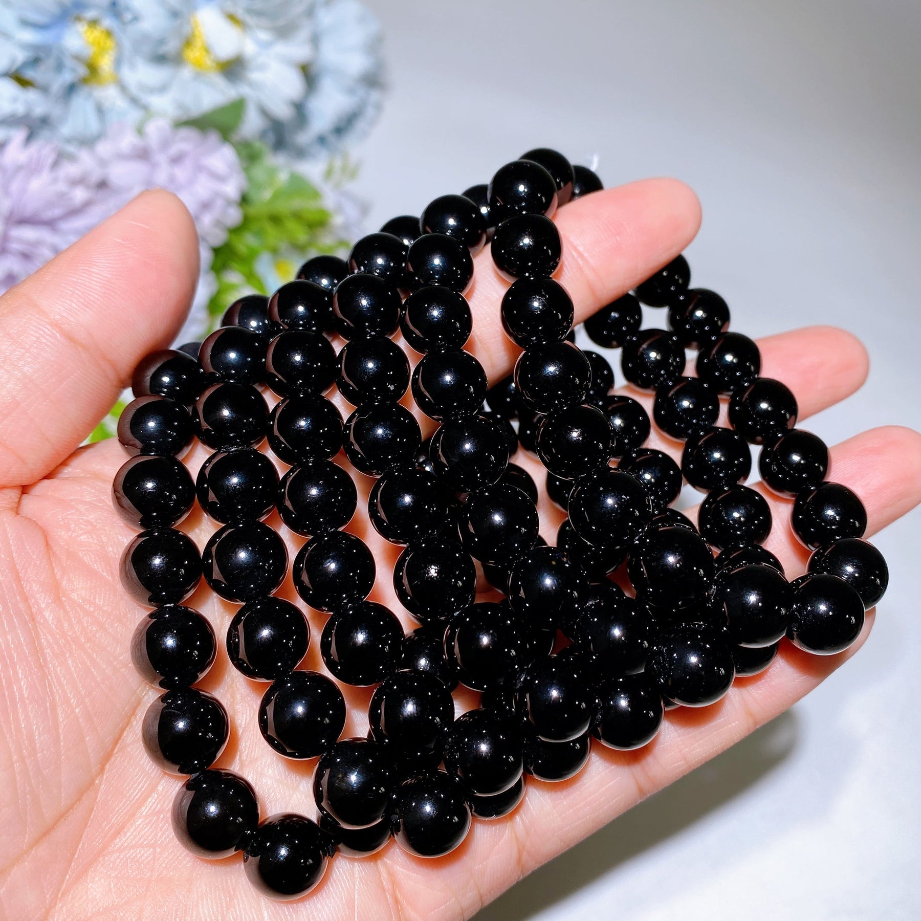 8mm 10mm Black Onyx Bracelet