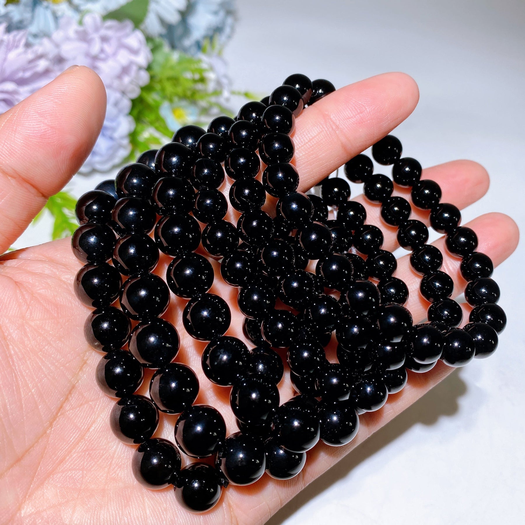 8mm 10mm Black Onyx Bracelet