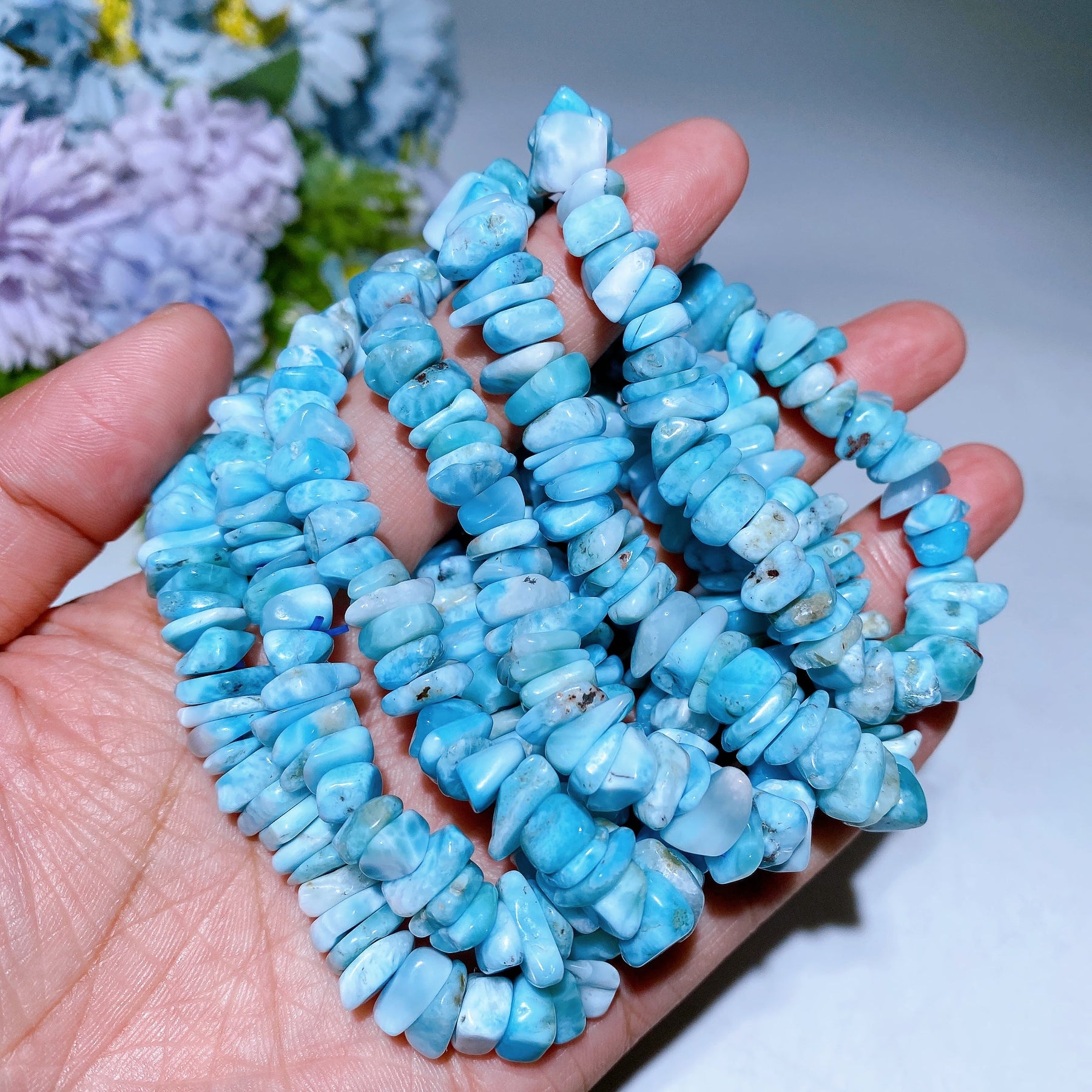 Larimar Chips Bracelet