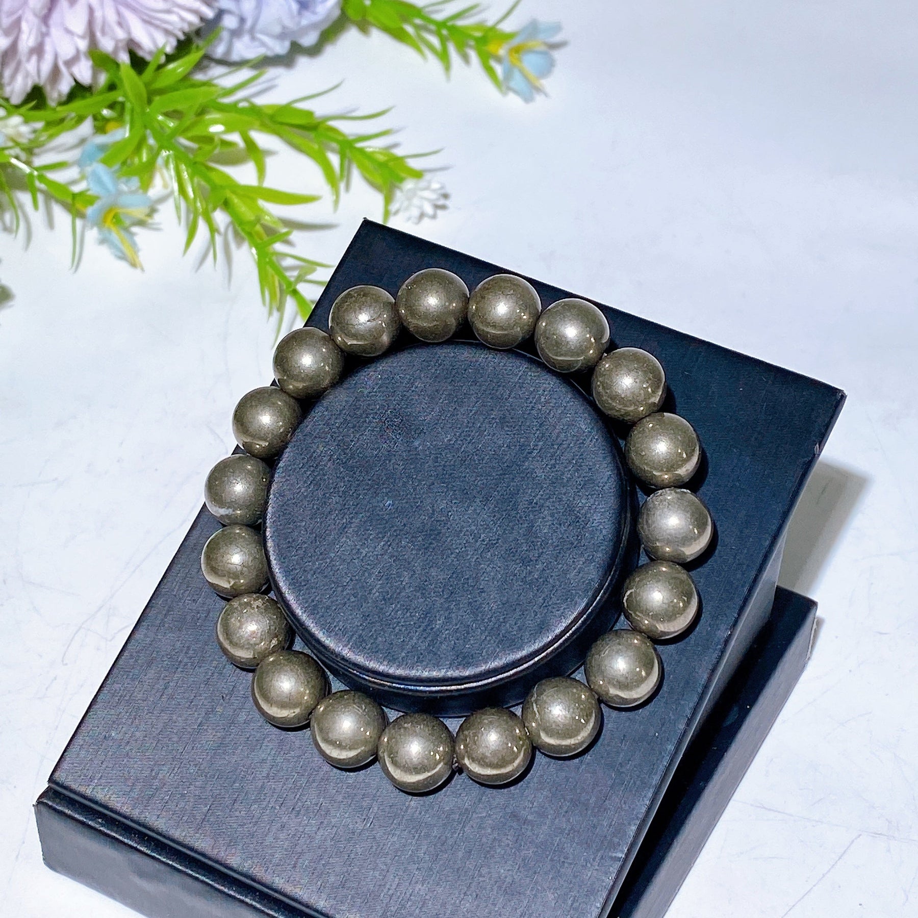 10mm Pyrite Bracelet