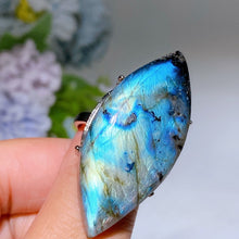 1.2"-1.7" Irregular Shape Labradorite Ring