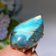 1.2"-1.7" Irregular Shape Labradorite Ring
