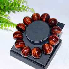 20mm Red Tiger's Eye Bracelet