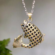 Metal Goldfish with Lapis Decor Pendant