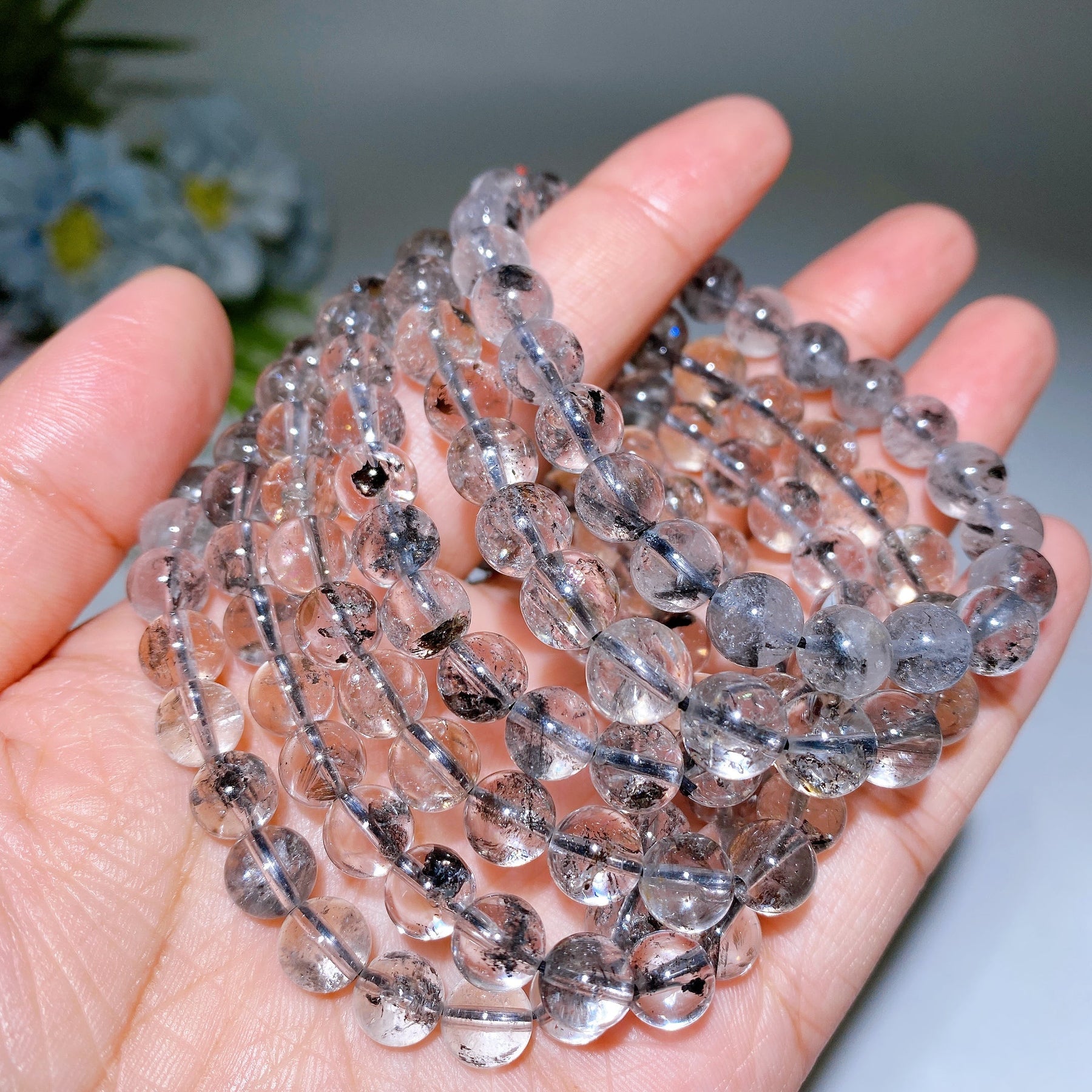 8mm Herkimer Diamond Bracelet