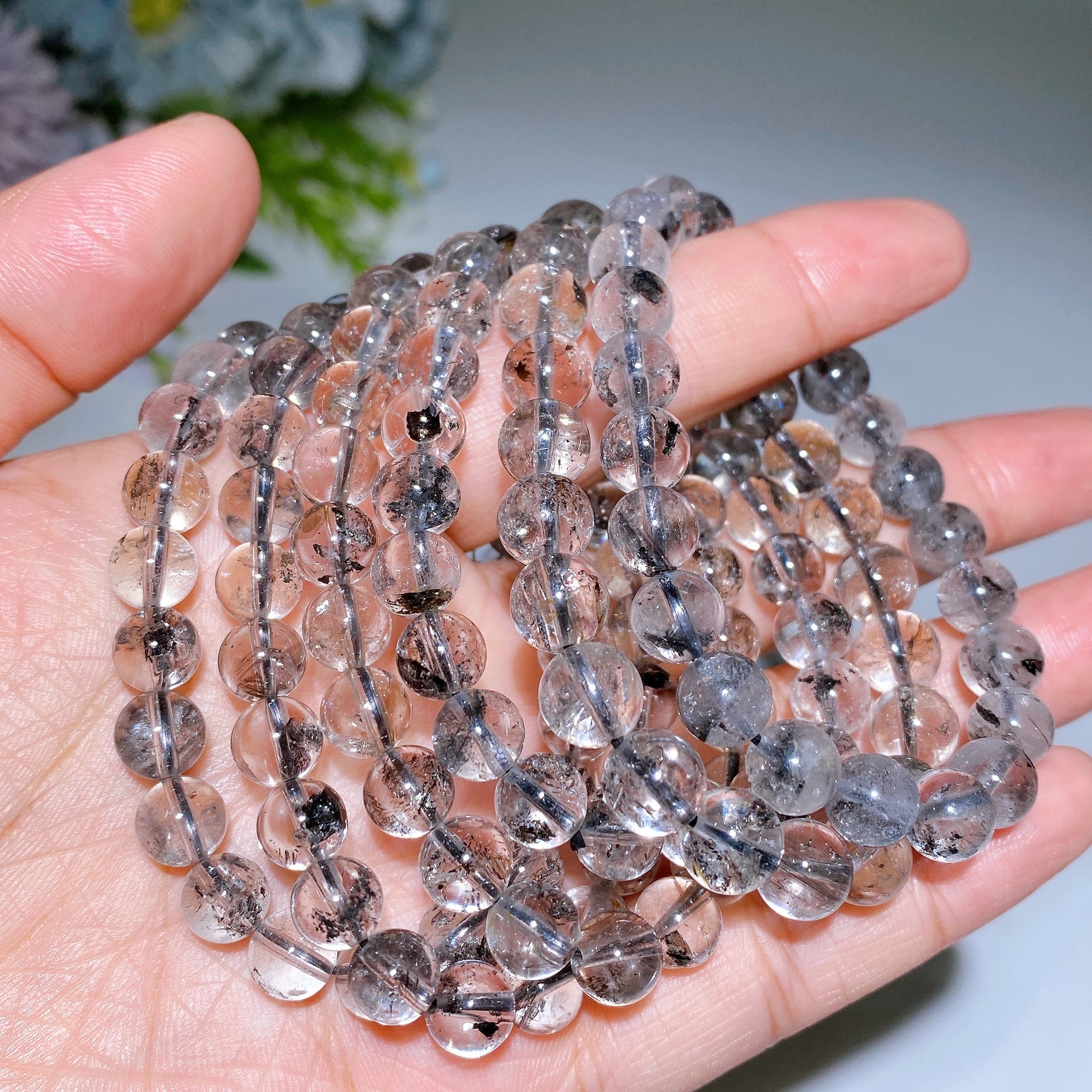 8mm Herkimer Diamond Bracelet