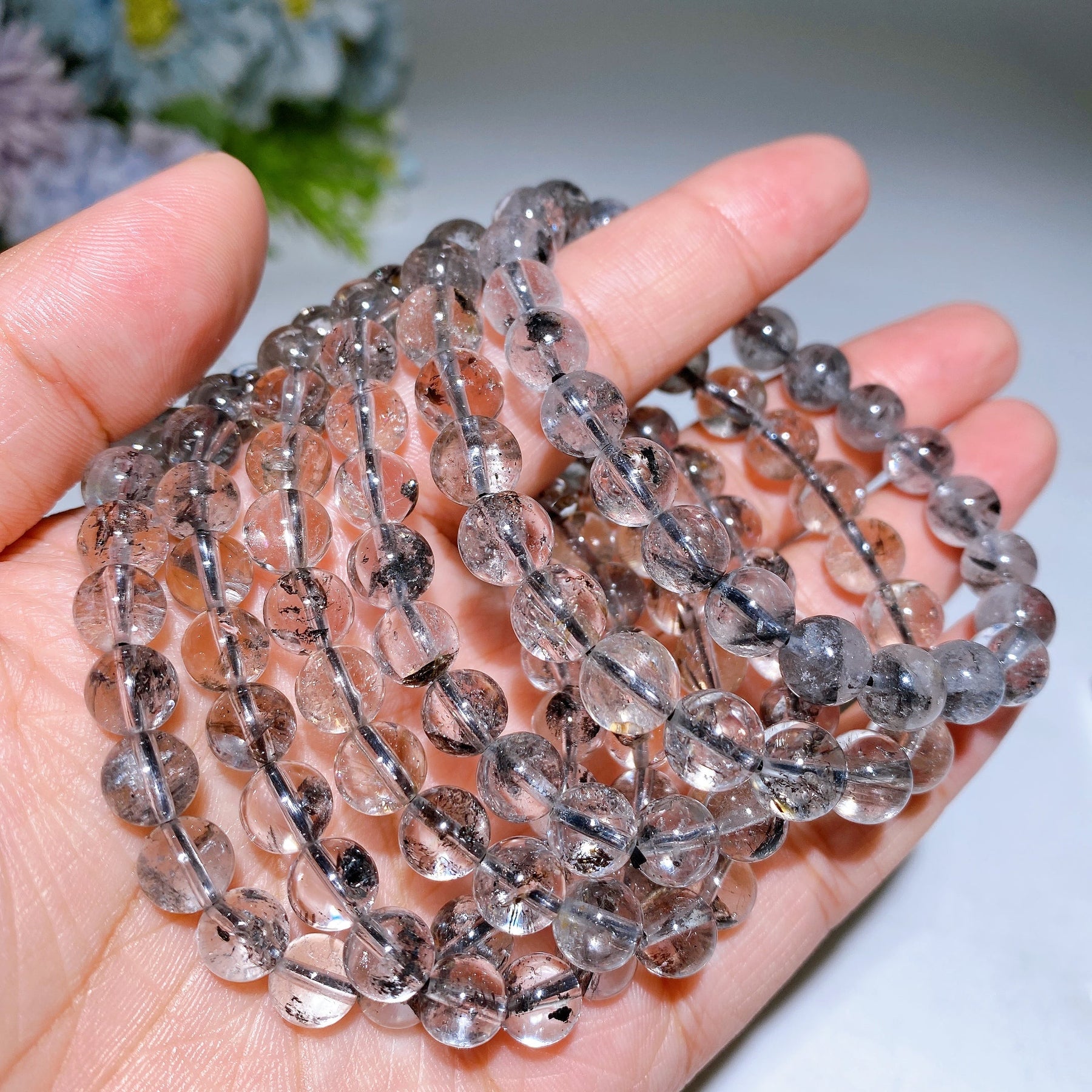 8mm Herkimer Diamond Bracelet