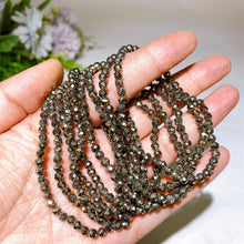 4mm Faceted Pyrite Bracelet