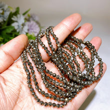 4mm Faceted Pyrite Bracelet