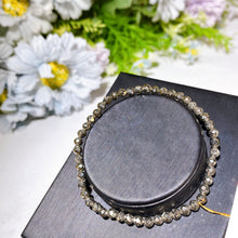 4mm Faceted Pyrite Bracelet