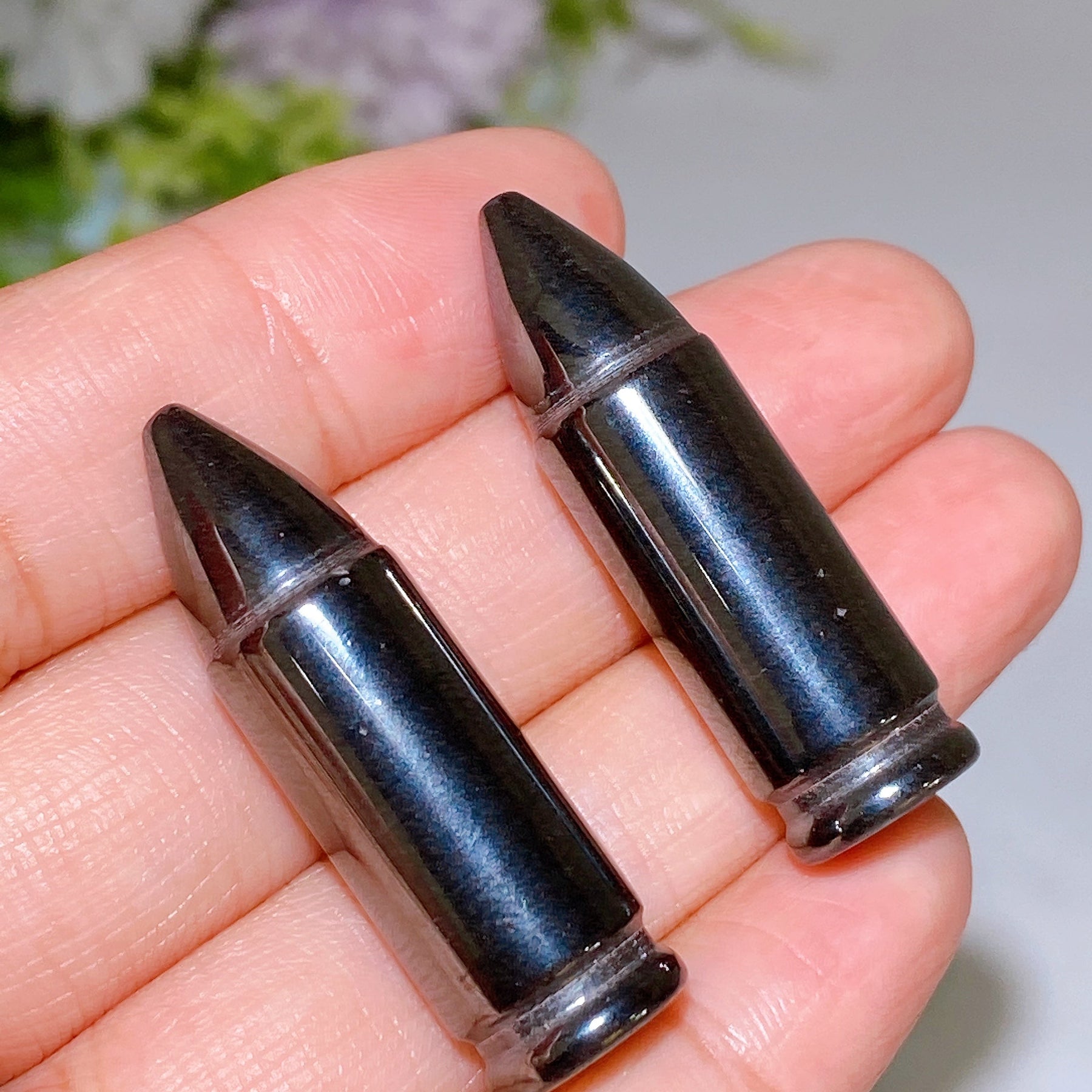 1.5" Hematite Bullet Pendant