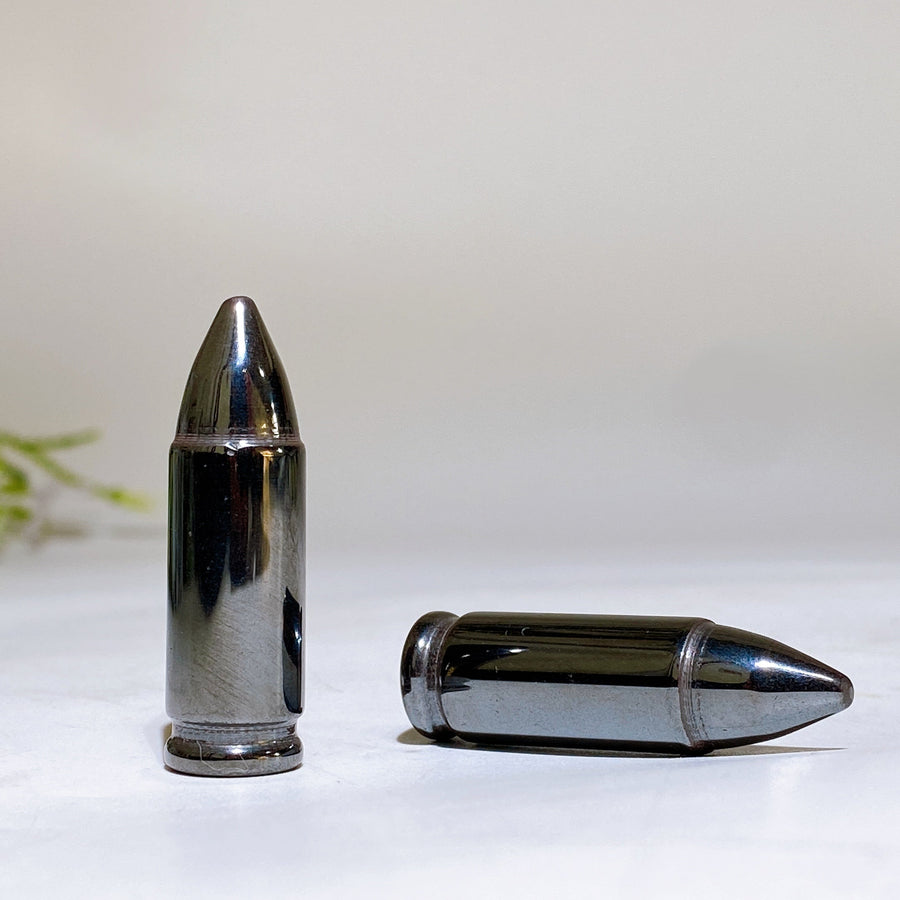 1.5" Hematite Bullet Pendant
