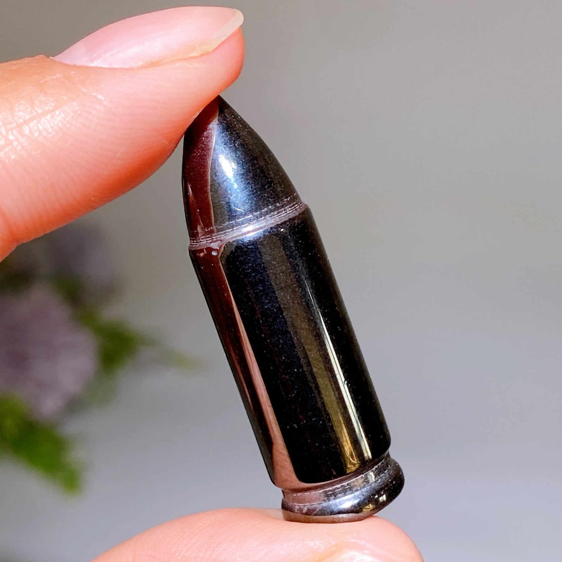 1.5" Hematite Bullet Pendant