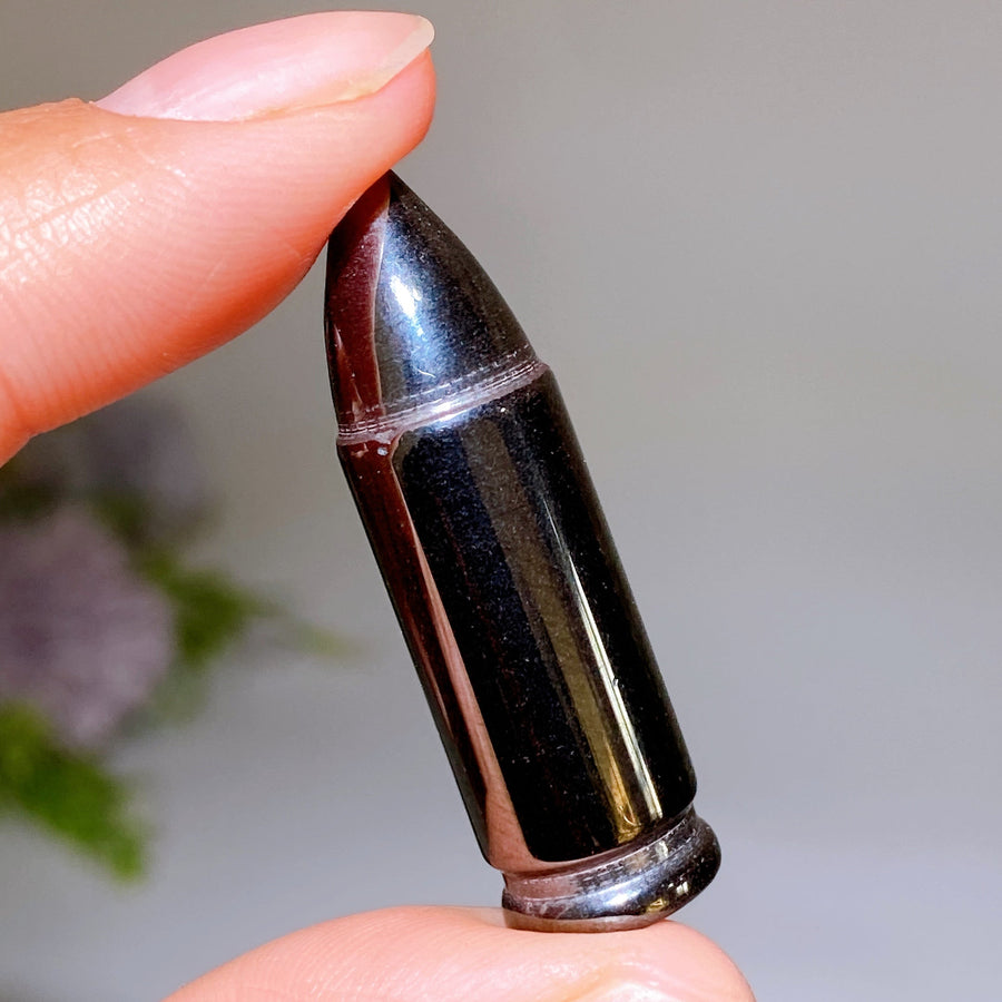 1.5" Hematite Bullet Pendant