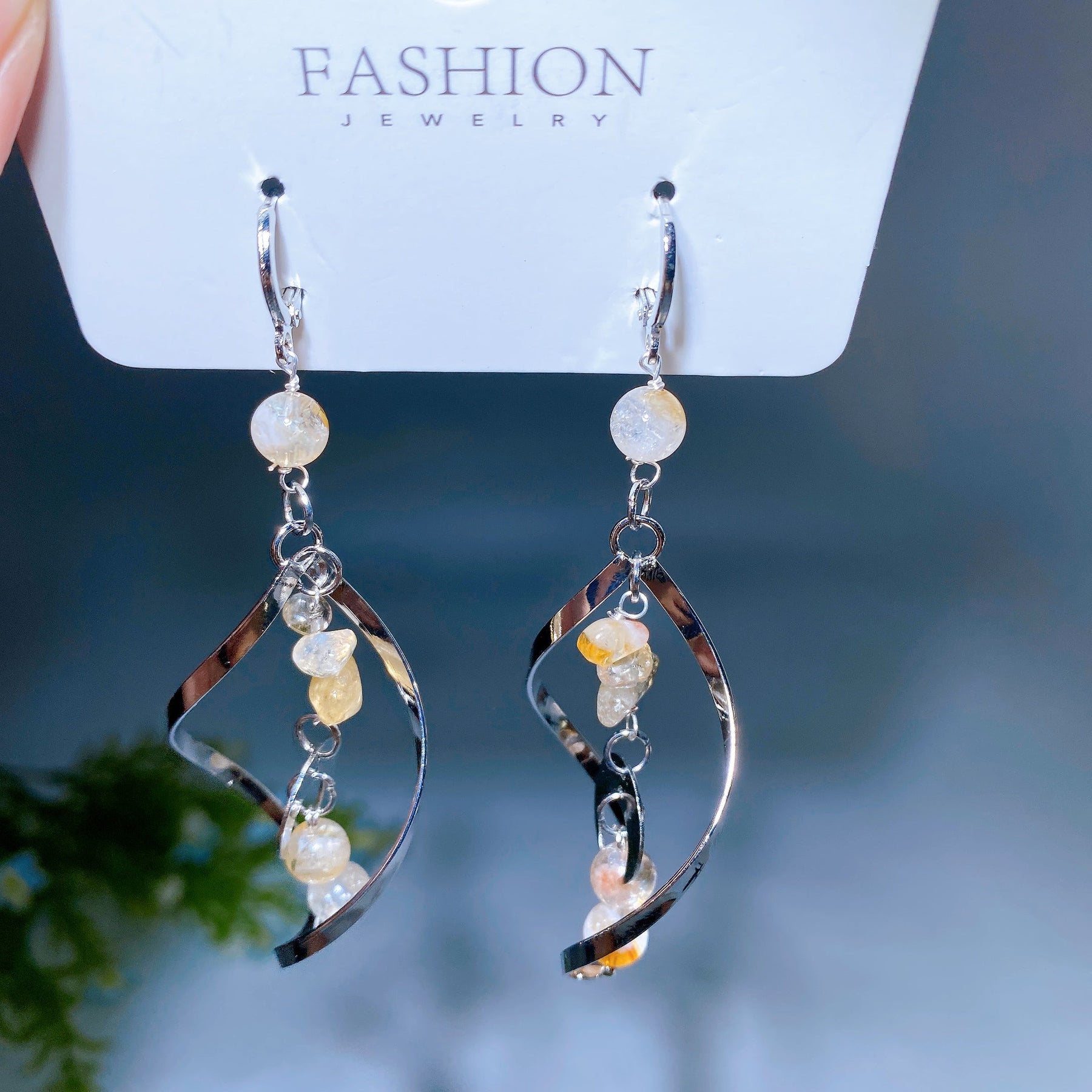 Natural Crystal Earrings