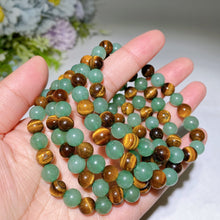 8mm Green Aventurine Tiger's Eye Bracelet