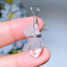 Clear Quartz Point Pendant with Black Cord