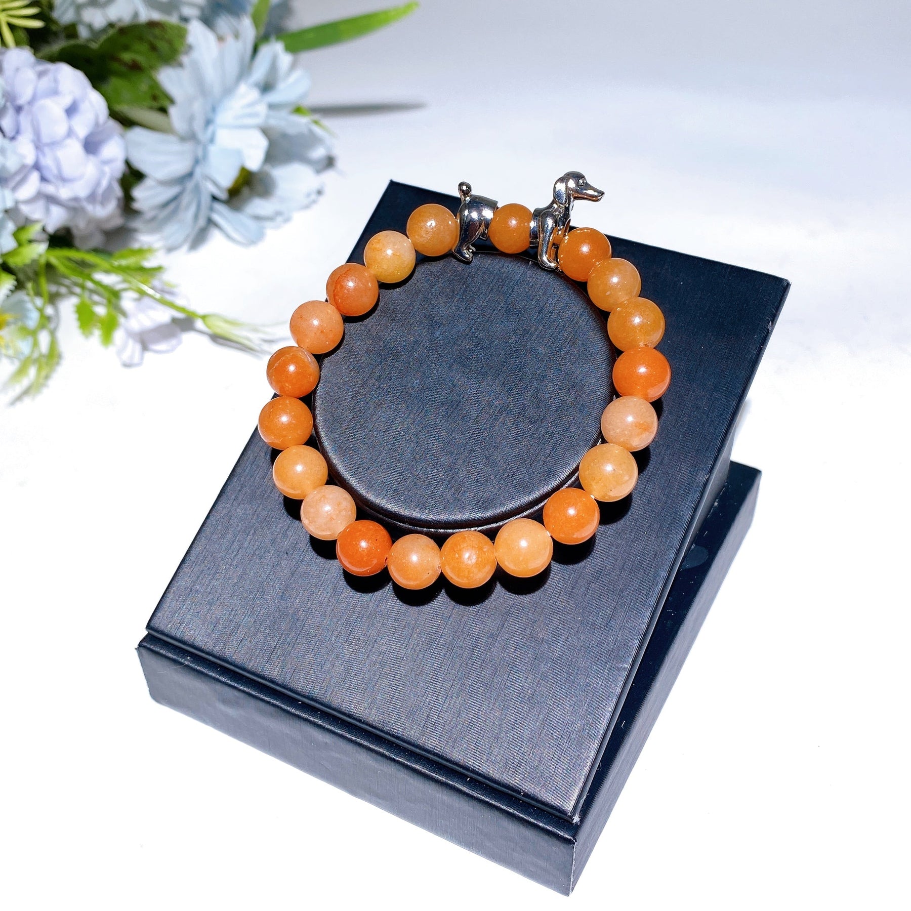 8mm Alloy Dachshund Crystal Bracelet