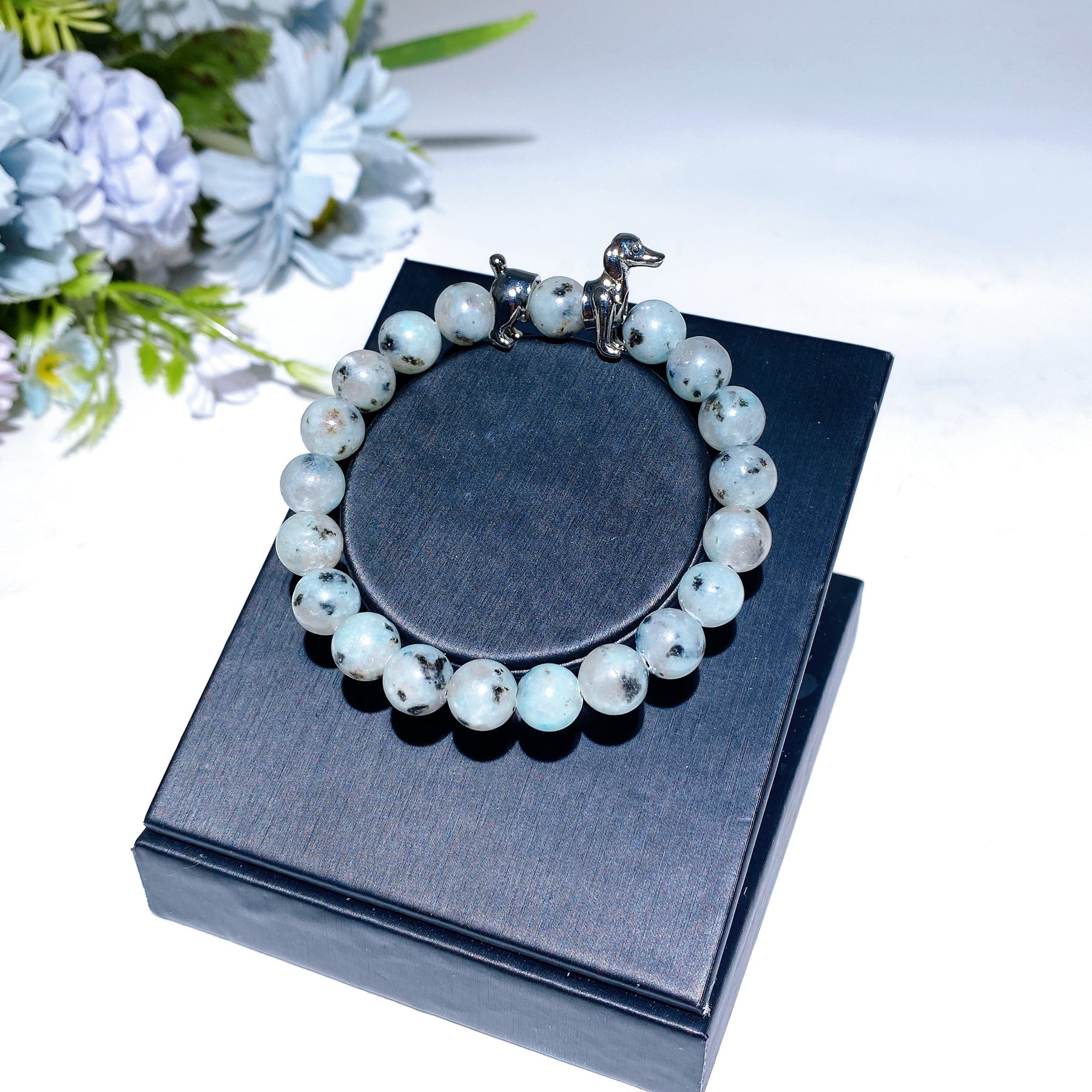 8mm Alloy Dachshund Crystal Bracelet