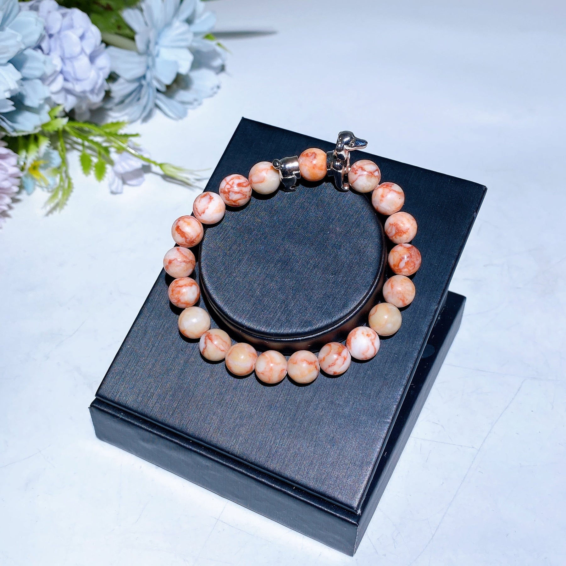 8mm Alloy Dachshund Crystal Bracelet