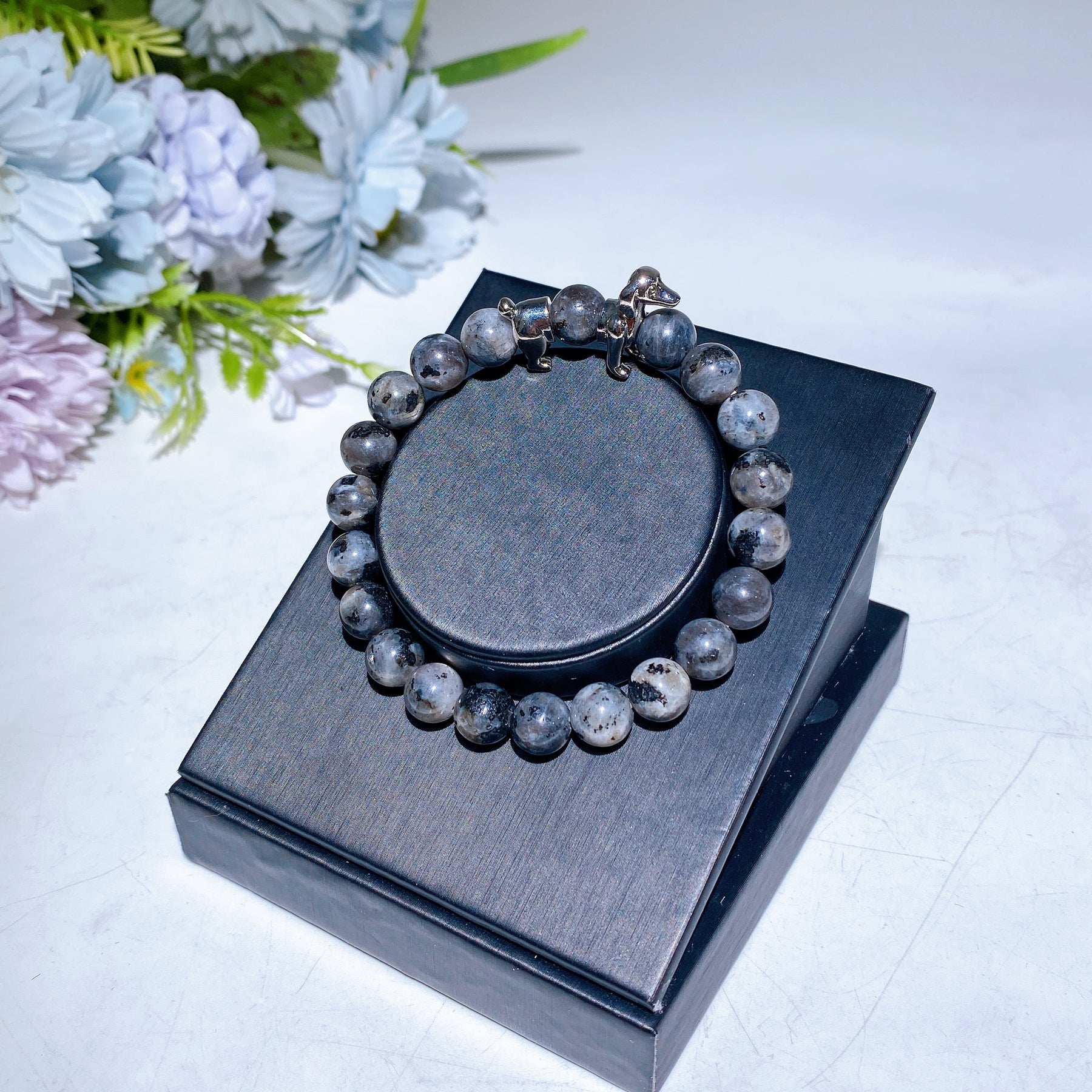 8mm Alloy Dachshund Crystal Bracelet