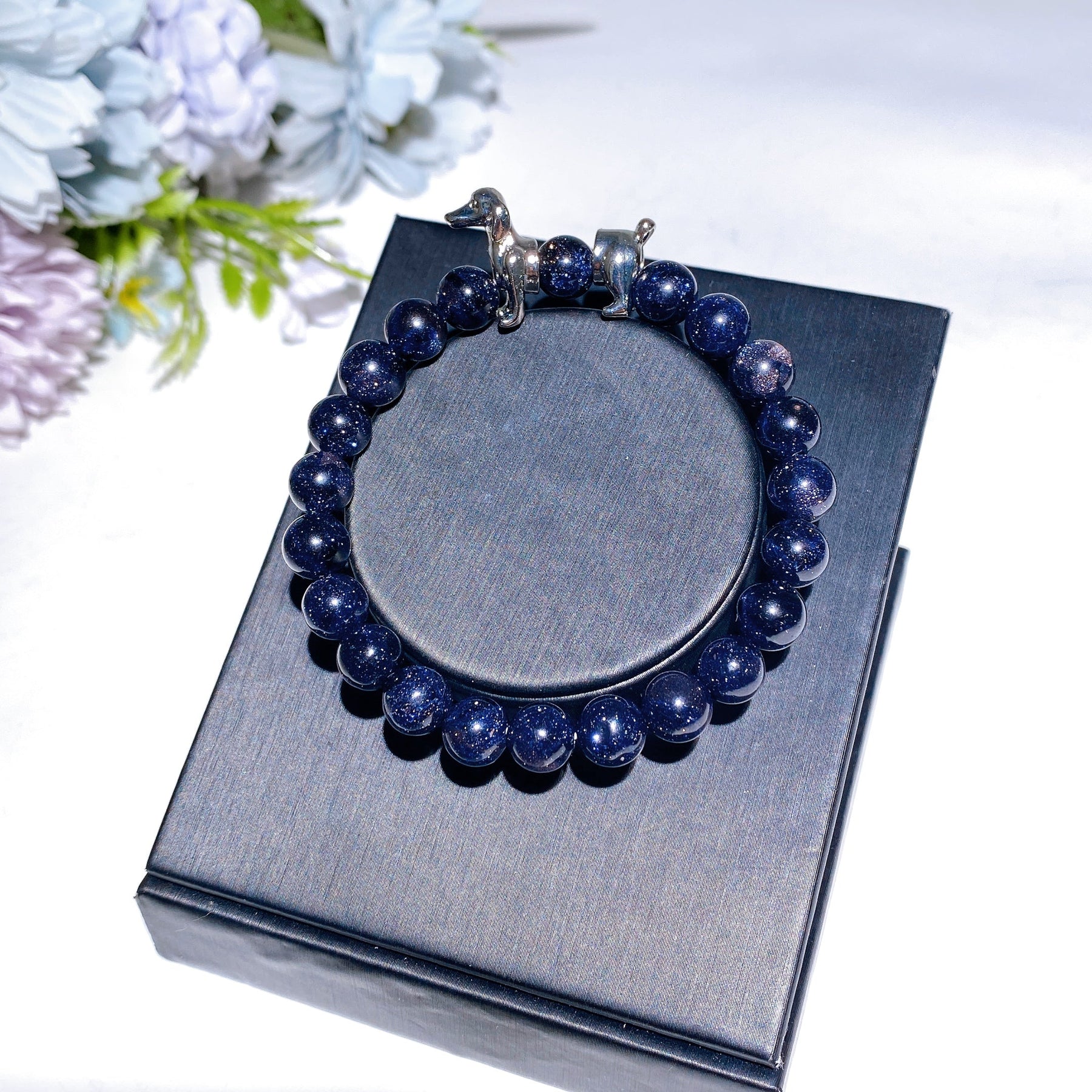 8mm Alloy Dachshund Crystal Bracelet