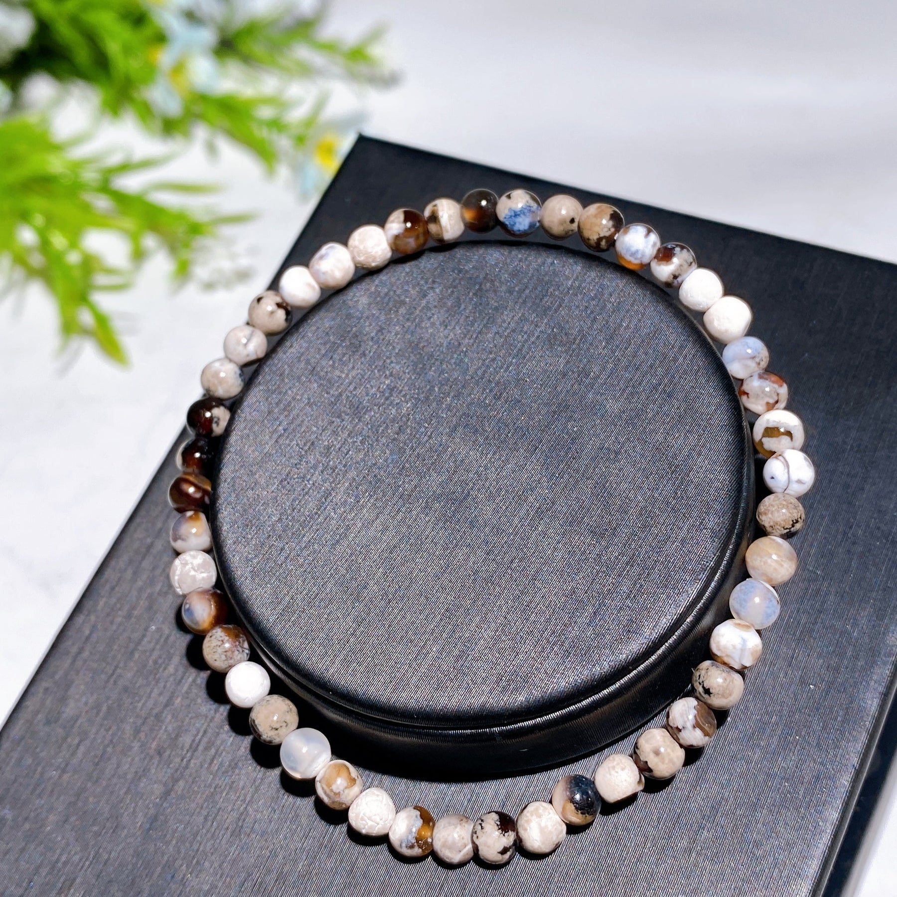 4mm Orca Agate Bracelet