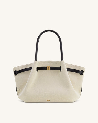 Hana Medium Tote Bag - Black Canvas