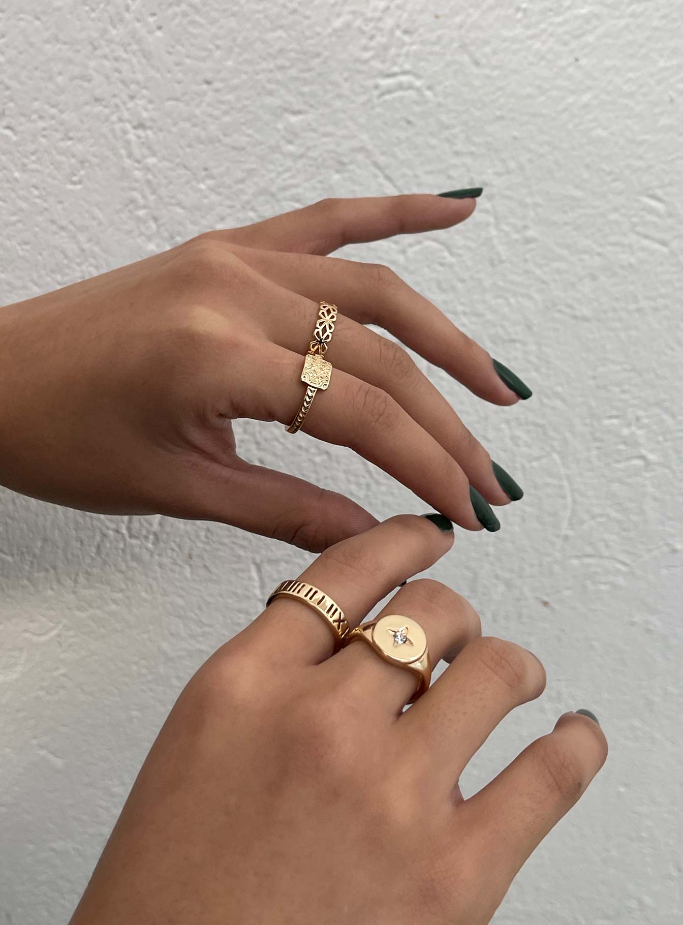 Love Parade Ring Set Gold women's ring by Ellevoria