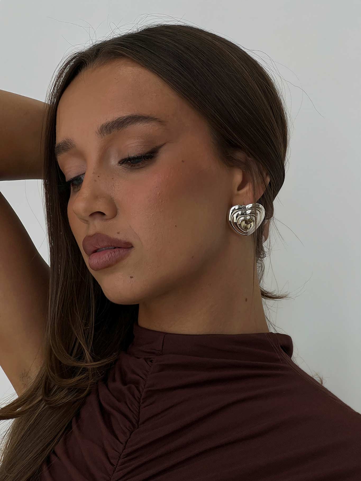 Missouri Stud Earrings Silver / Butter women's earrings by Ellevoria