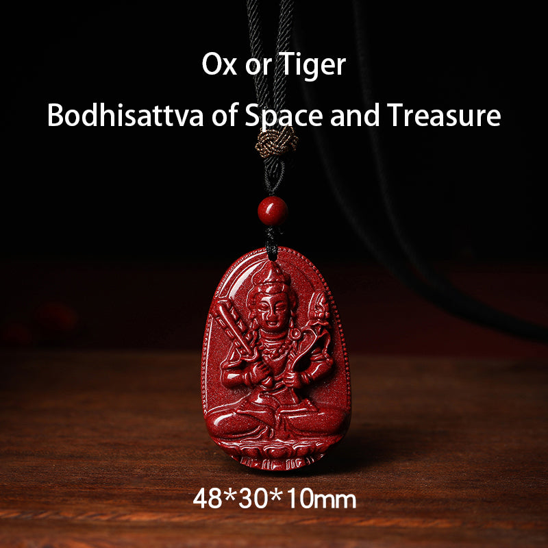 Authentic Cinnabar Zodiac Guardian Buddha Pendants