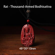 Authentic Cinnabar Zodiac Guardian Buddha Pendants