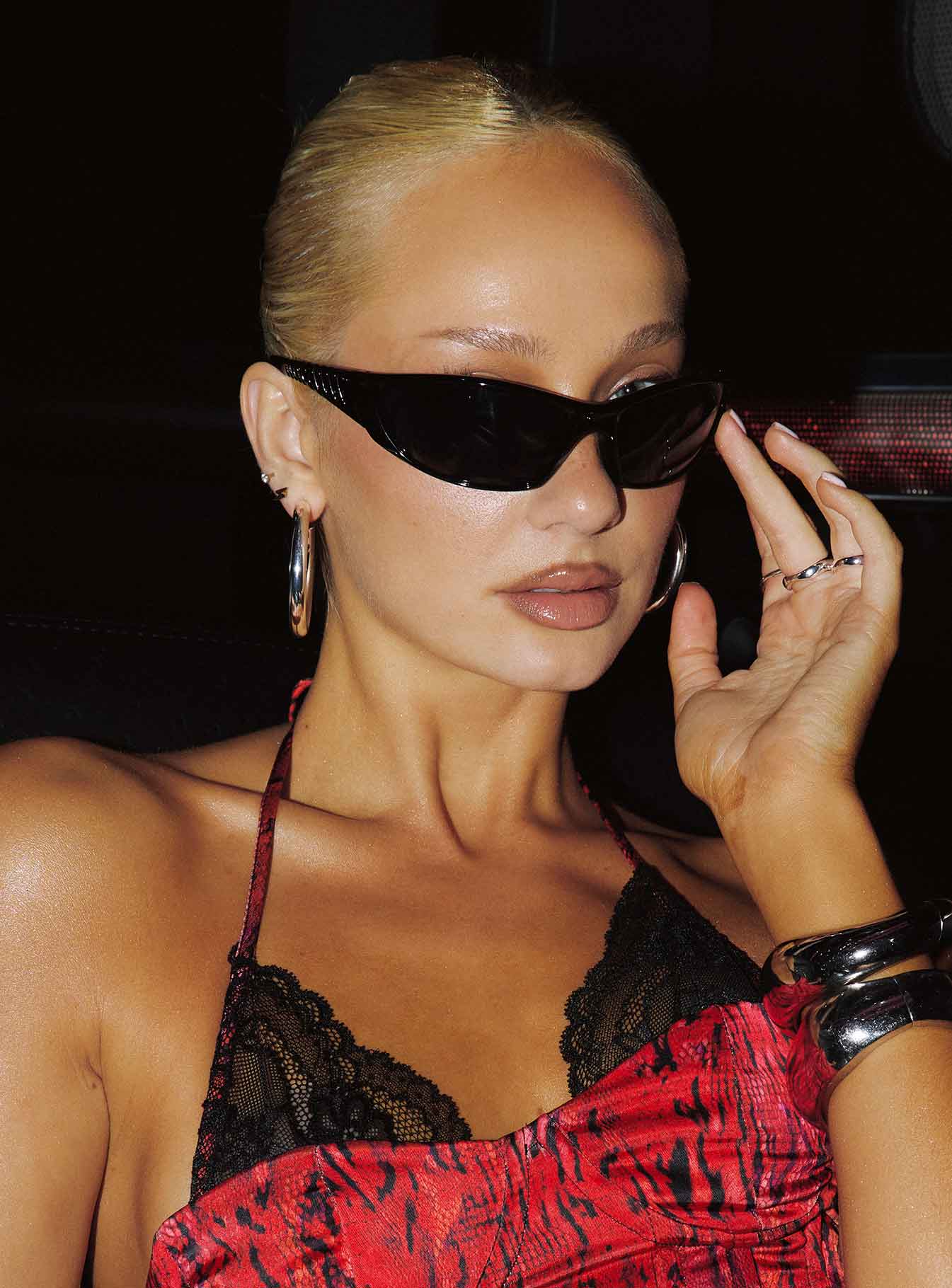 Rave On Sunglasses Black women's sunglasses by Ellevoria