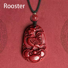 Hand-Carved Cinnabar Zodiac Cloud Pendants