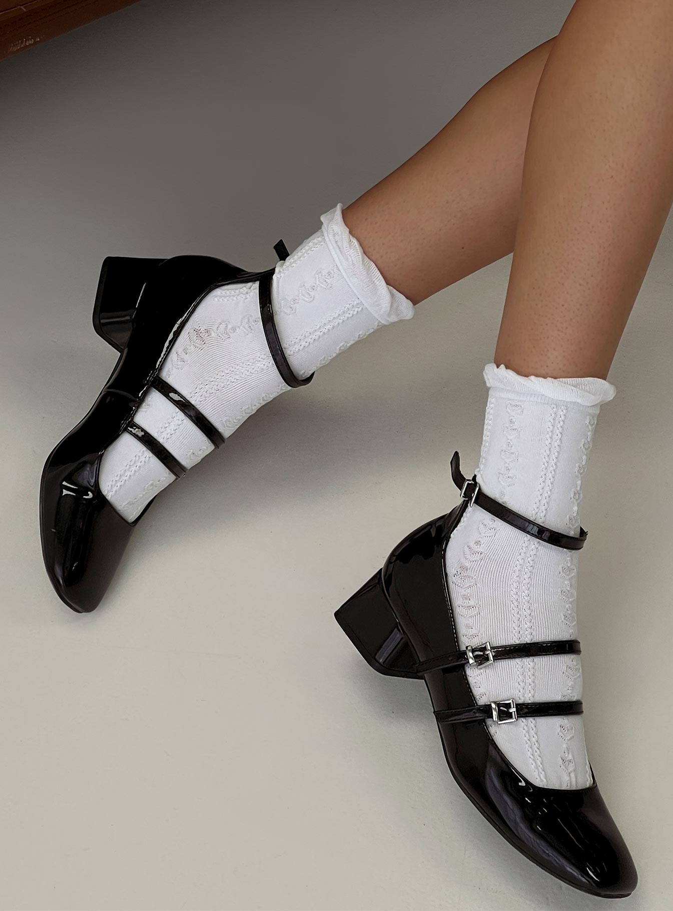 Rutherford Socks White women's socks by Ellevoria