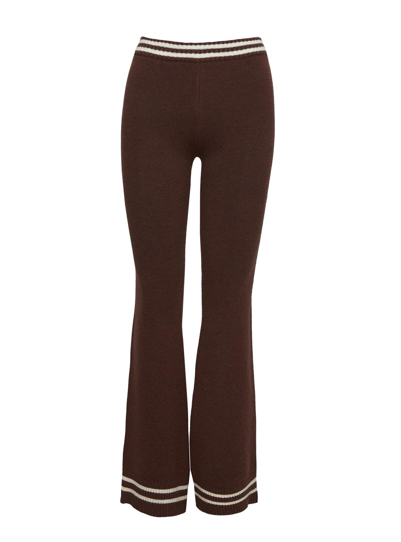 Square One Pants Brown / Cream women's pant set by Ellevoria