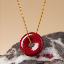 24K Gold Cinnabar Guardian Vortex Pendant