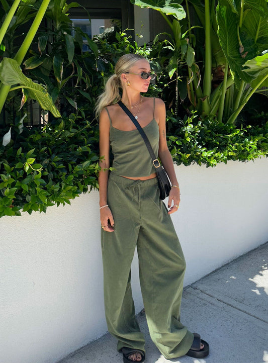 Paigey Set Khaki women's pant set by Ellevoria