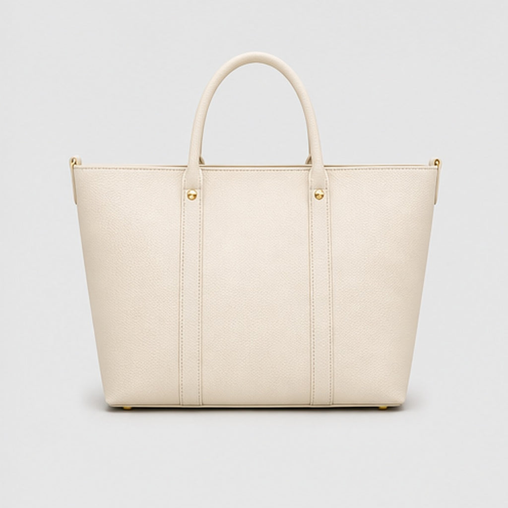 Aster Ivory Structured Work Tote - studio