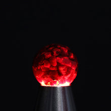 Rare Red Cinnabar Crystal Earrings - 925 Sterling Silver, Diamond Accents