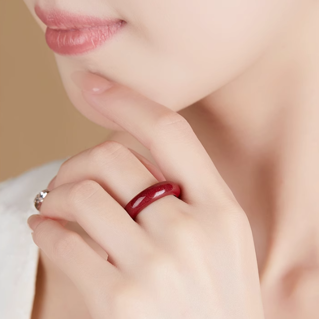 Smooth Cinnabar Ring