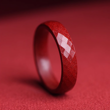Faceted Cinnabar Ring