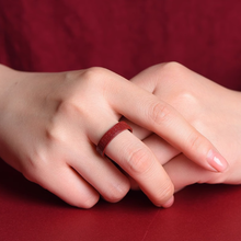 Faceted Cinnabar Ring